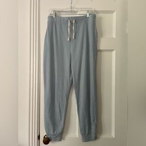 Light blue waffle jogger sweatpants